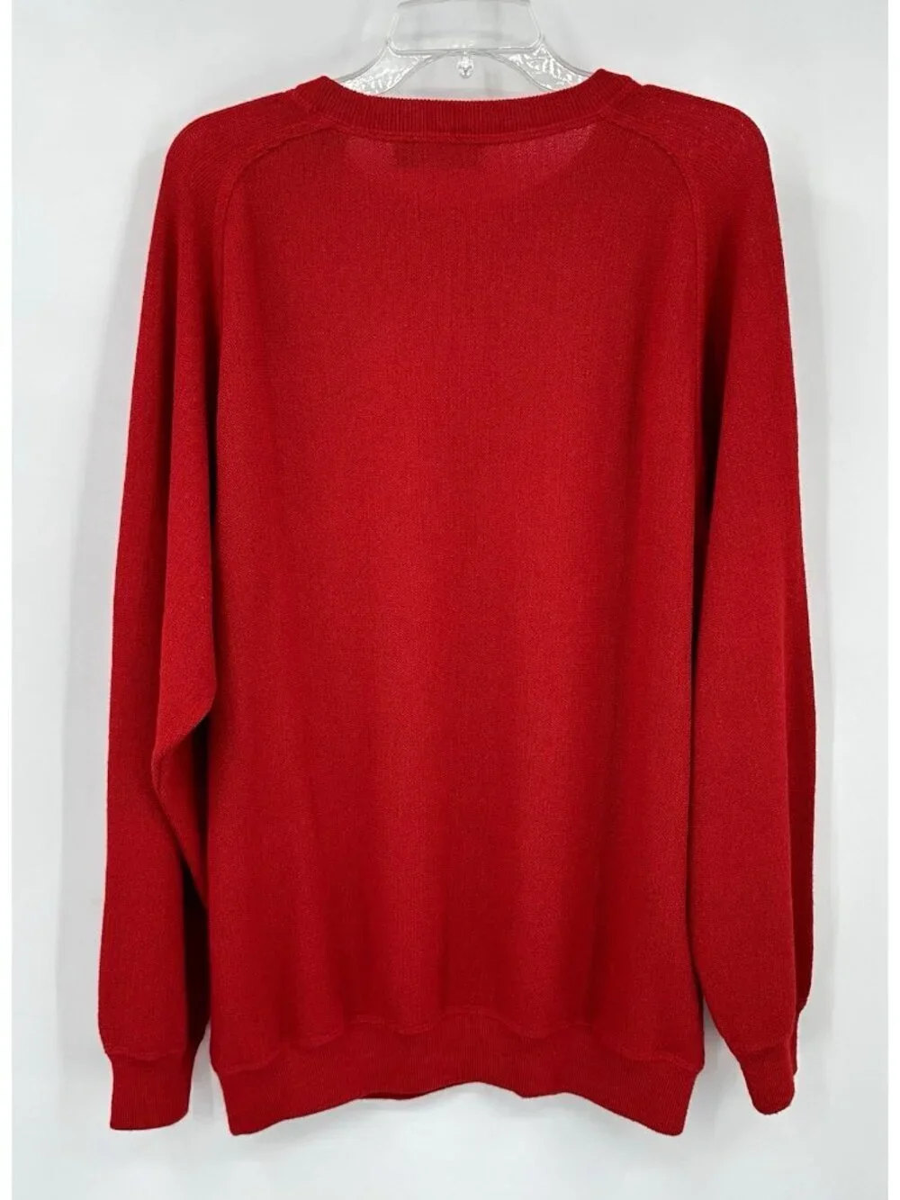 vintage PERU UNLIMITED baby alpaca sweater red XL quiet luxury crewneck 90s